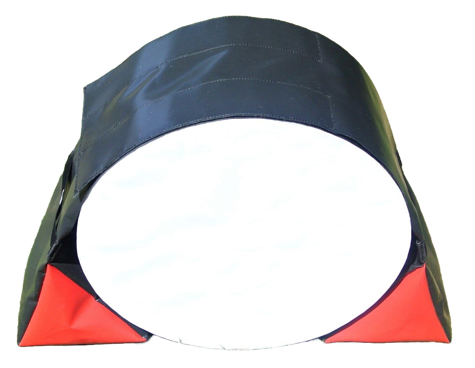 Church Products UK Dog Agility Training Tunnel Sandbags Adjustable (60cm - 80cm) Indoor Outdoor Apparatus UV PVC (Black/Red) *Tunnel Not Included*