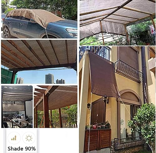Toldo rectangular de 3x5 m marrón para proteger el coche y el jardín 8