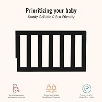 Vista 5 de Dream On Me baranda universal convertible para cuna de bebé, Negro