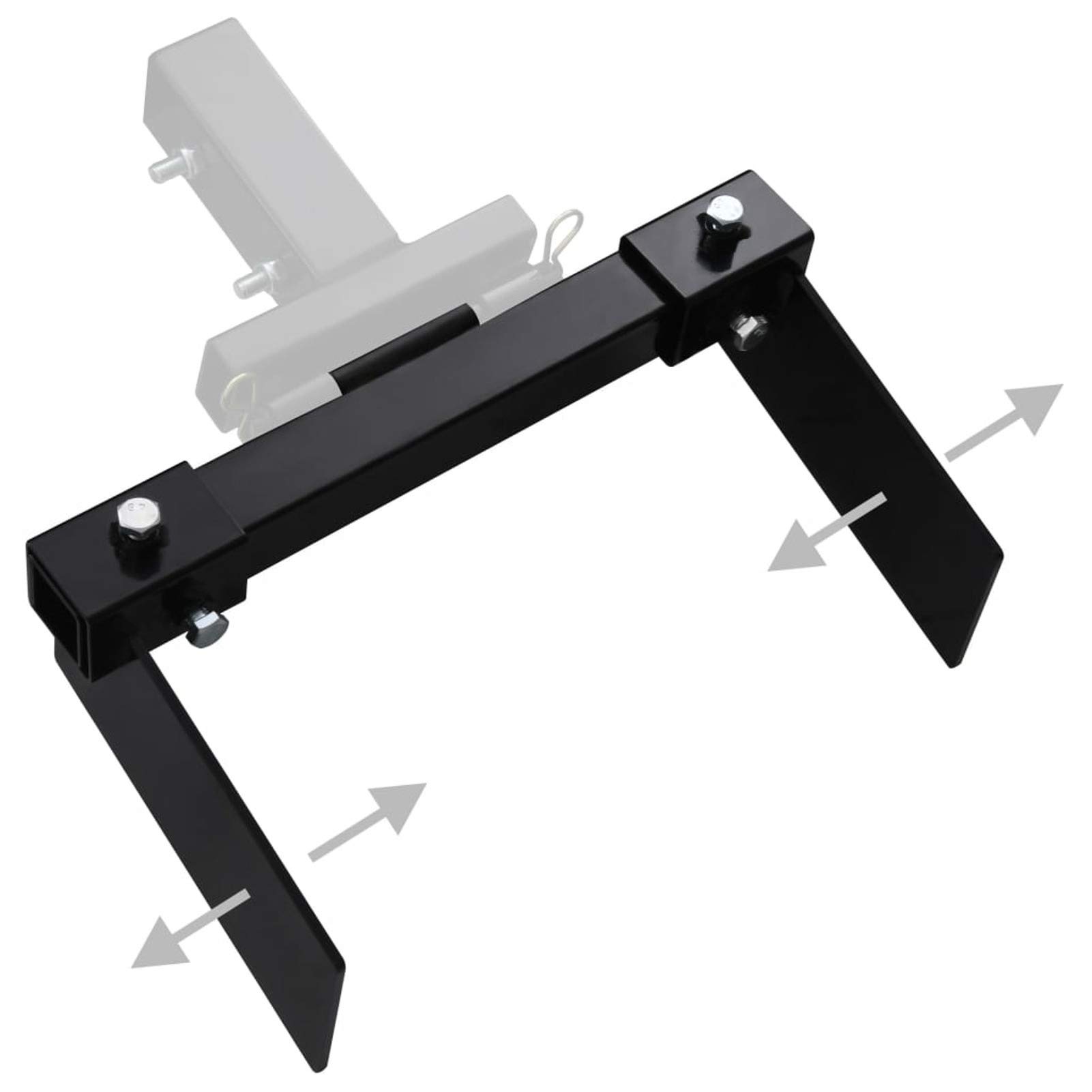 LAPOOH Schneepflugadapter für Rasentraktor Schwarz, Adapter für Schneeschild für Rasentraktor, Schneepflugadapter für Rasenmäher Mäher Schneeschild