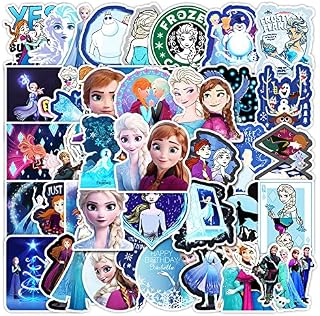 Mrożone naklejki, 50 sztuk Disney Frozen Sticks, winylowe naklejki motocyklowe, naklejki na laptopa, na butelkę z wodą, bagaż, deskorolka, motocykle, prezent dla dorosłych dzieci