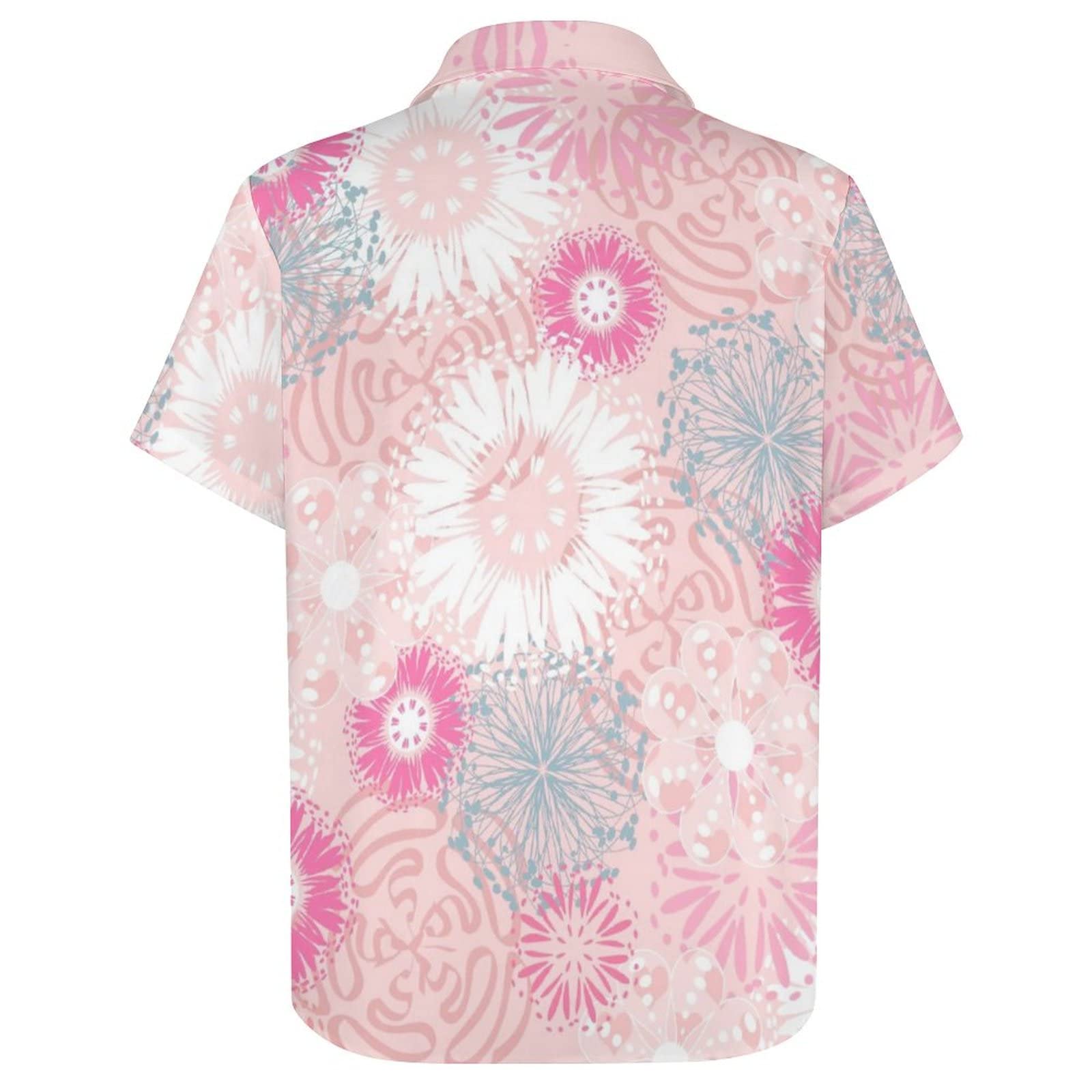 Amazon.co.jp: アロハシャツ メンズ ピンクの花柄 半袖 夏 かっこいい