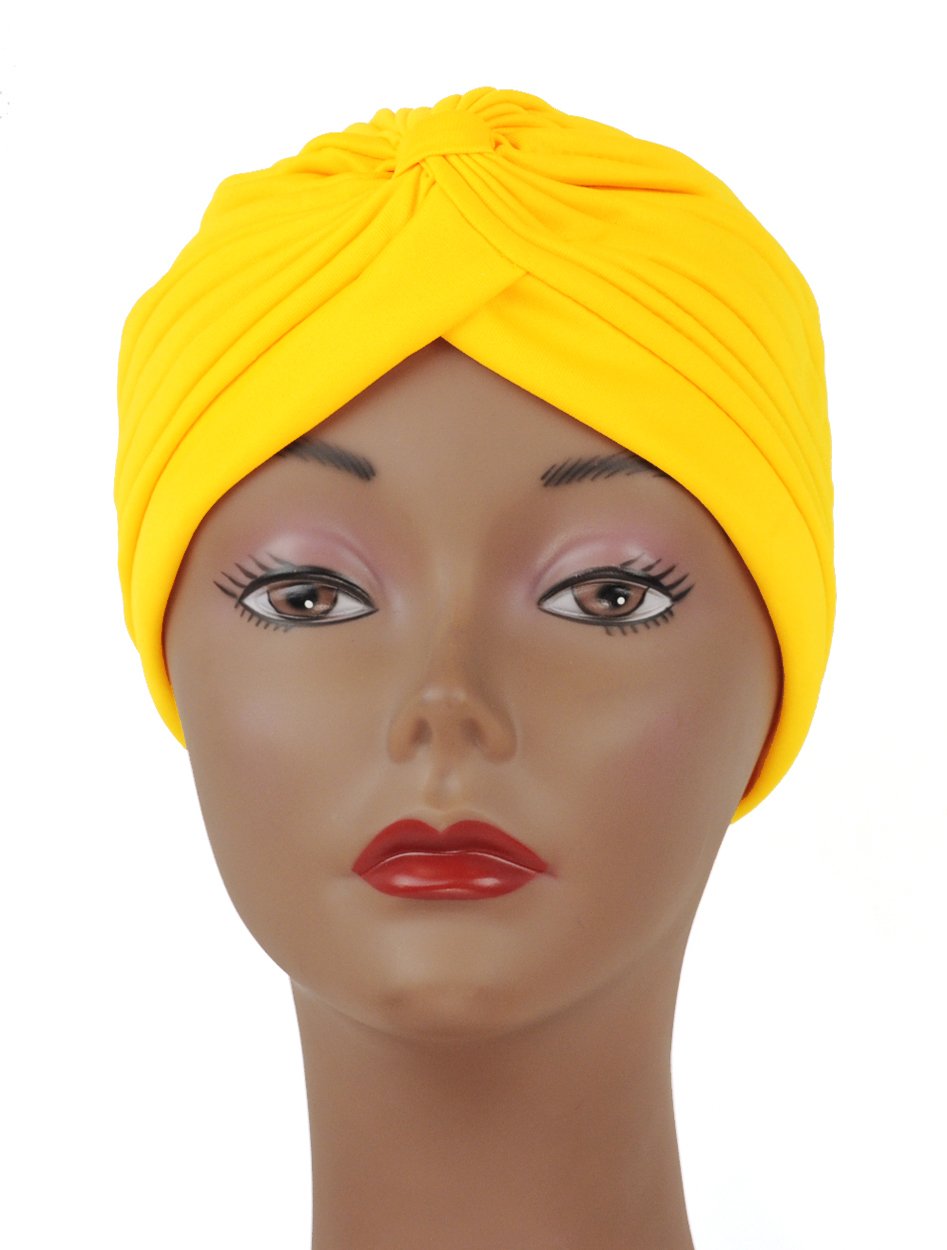 NYFASHION101 Women's One Size Classic Turban Headband MK5016-Yellow
