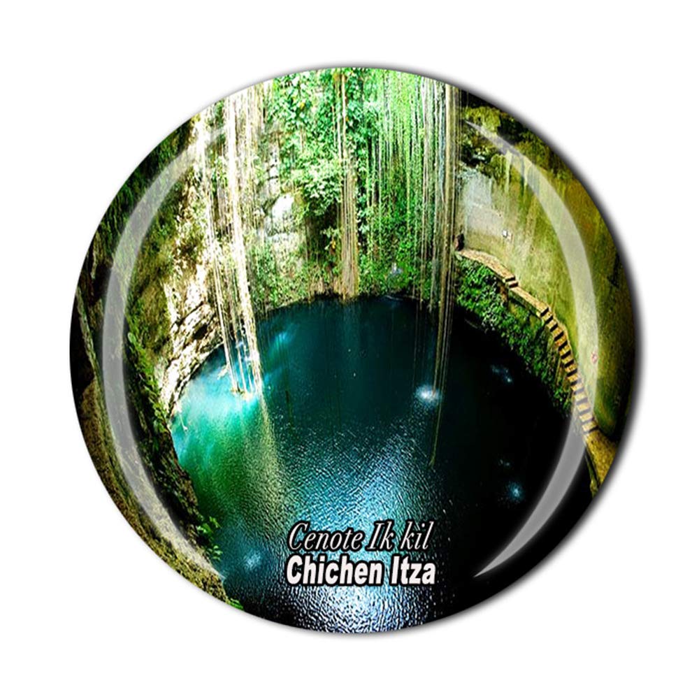 Muyu Magnet Chichen Itza Mexico Cenote Ik Kil Fridge Magnet Souvenir Gift Crystal Refrigerator Magnetic Sticker Collection
