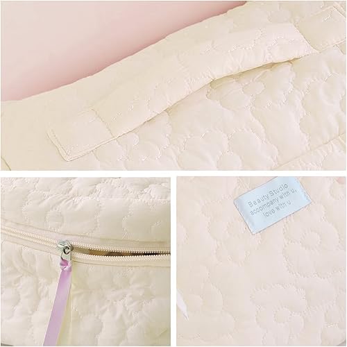 Miniatura 5 de HIQUAY Bolsa de maquillaje suave de gran capacidad, bolsa de cosméticos de viaje suave, bolsa de maquillaje para adolescentes, mujeres y niñas,