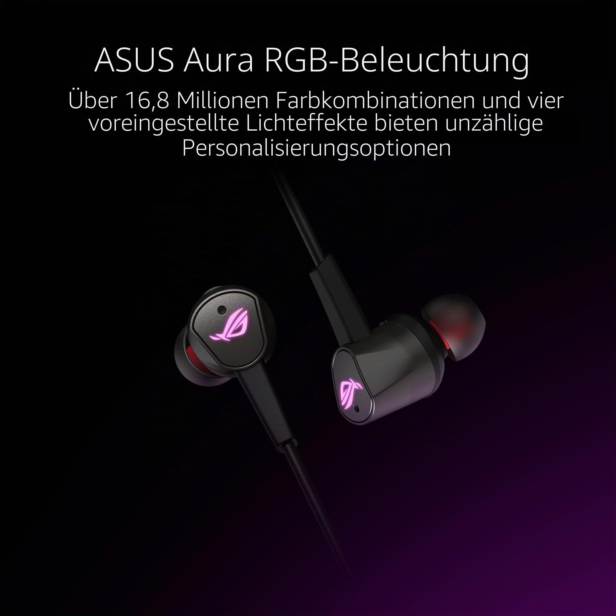 ASUS ROG Cetra II In-Ear-Gaming-Kopfhörer | ANC, Treiber aus Flüssigsilikonkautschuk, USB-C, kompatibel mit PC, Handy, PlayStation 5, Xbox Series X/S, Nintendo Switch