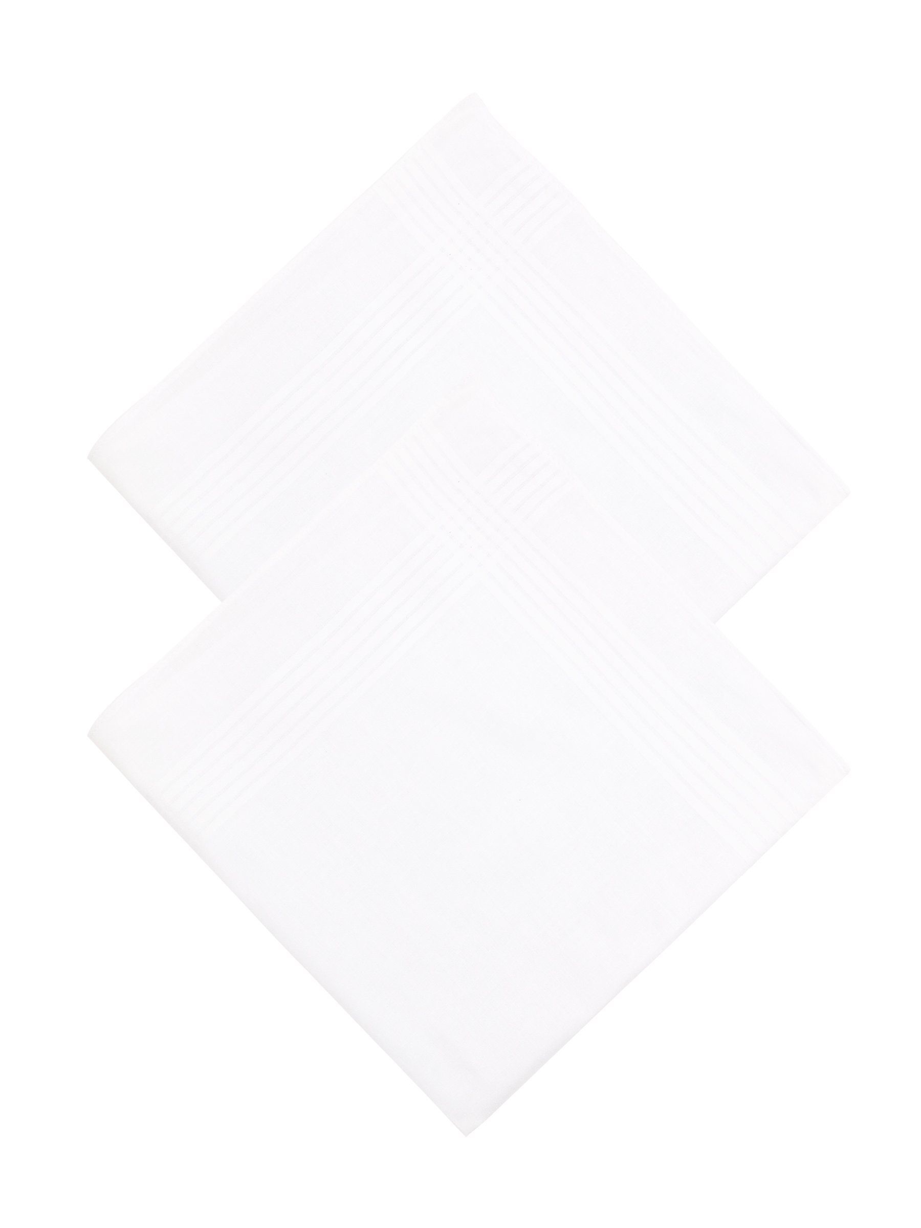 Herren Weiße Taschentücher Stofftaschentücher mit Streifen 100% Baumwolle 40cm*40cm