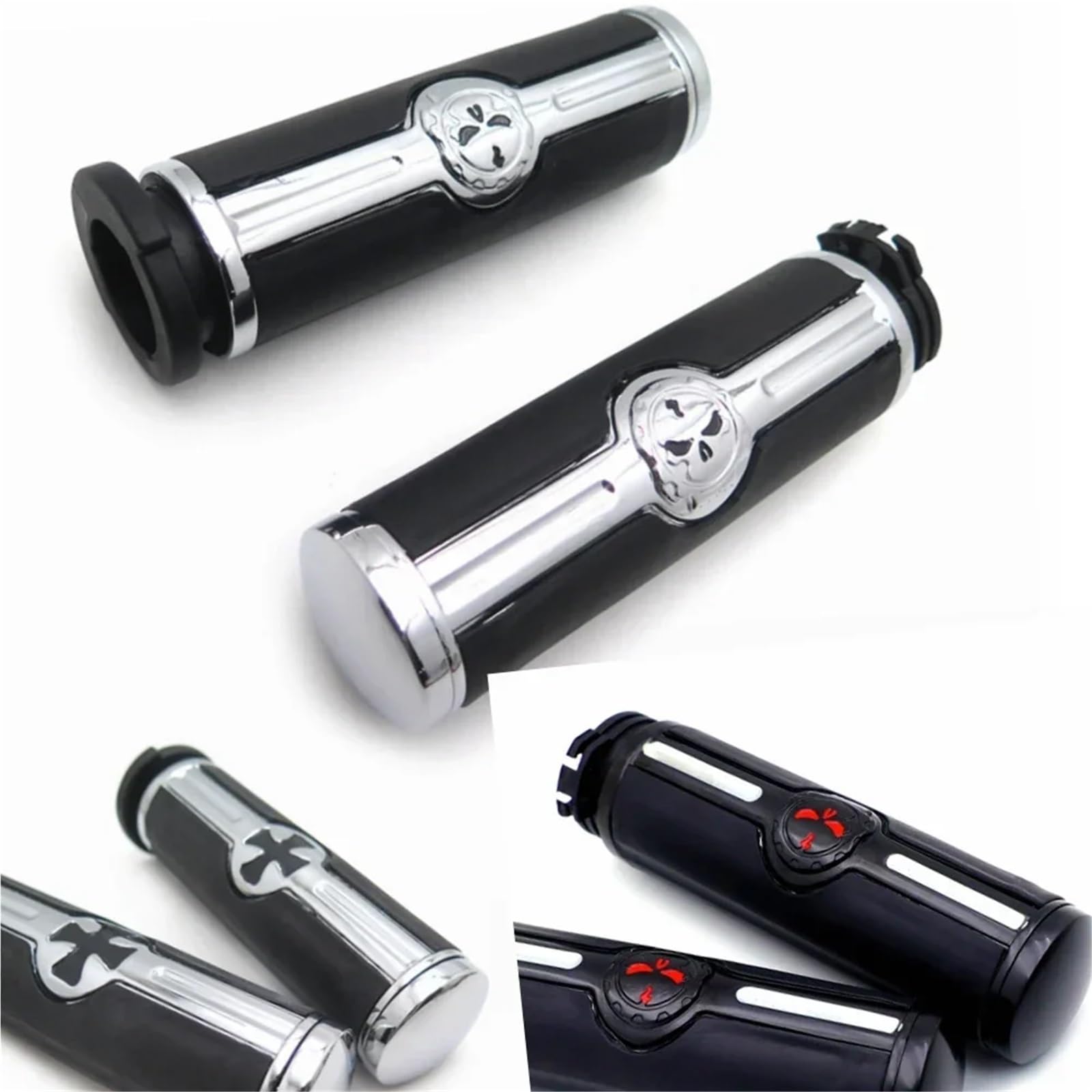 Uchwyty motocyklowe Mechaniczne uchwyty motocyklowe Skull 1" Pasuje do Harley Davidson VRSC XL XR Dyna Softail od 1996 r. do późniejszych modeli YAMAHA