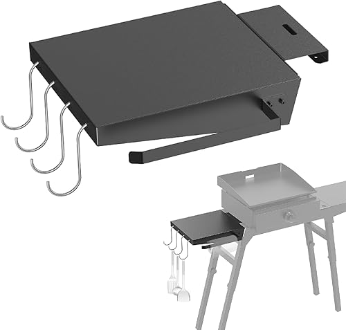 Soporte de parrilla lateral para Blackstone Soporte de plancha de 17 pulgadas y 22 pulgadas, mesa de plancha para Blackstone Soporte universal de