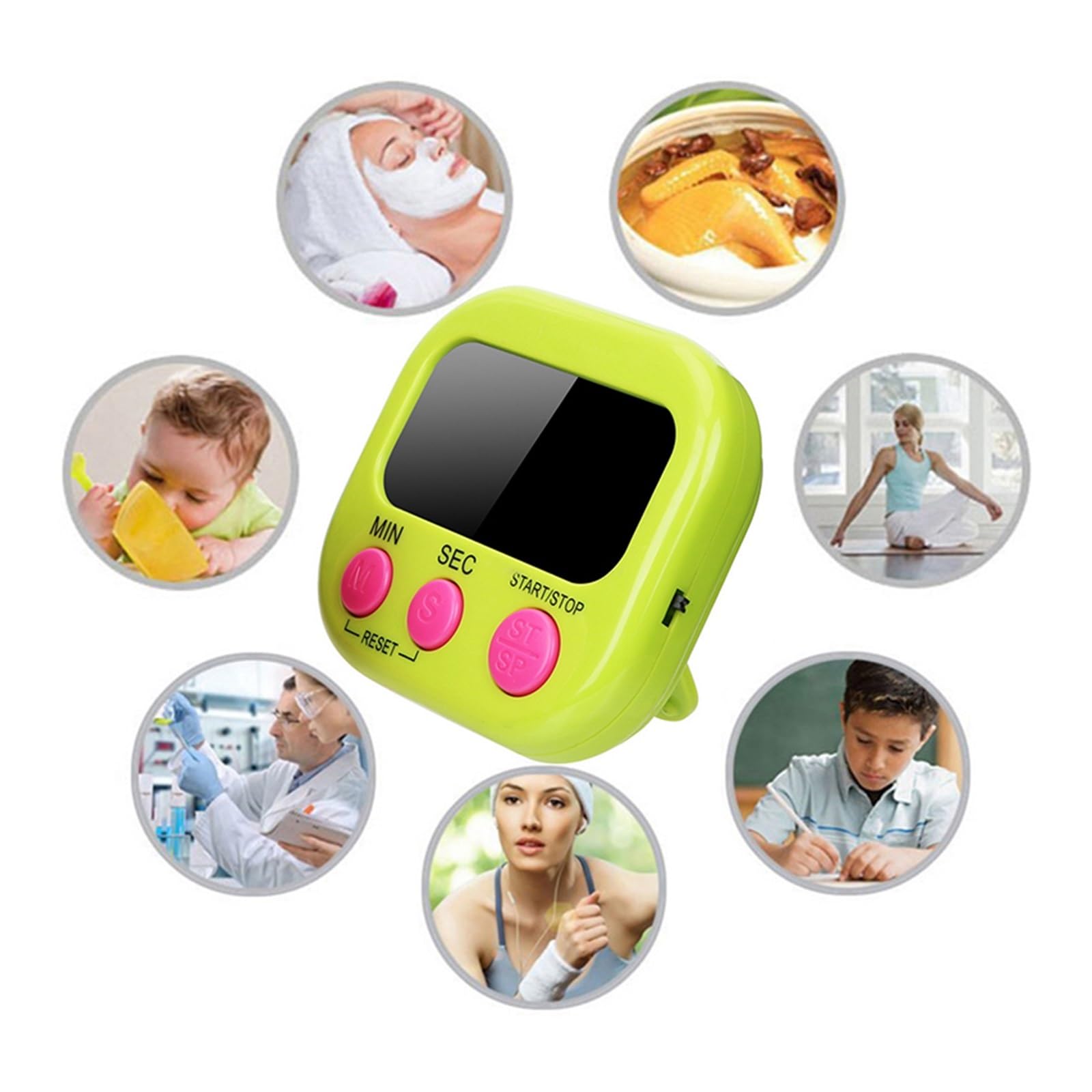 cronometro, Timer LCD multifunzione da cucina, for la cottura, con grande schermo(Blue)