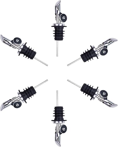 Miniatura 7 de EHOMEA2Z Vertedores clásicos de botellas de licor de acero inoxidable para botellas de alcohol, a prueba de fugas, aptos para lavavajillas, para