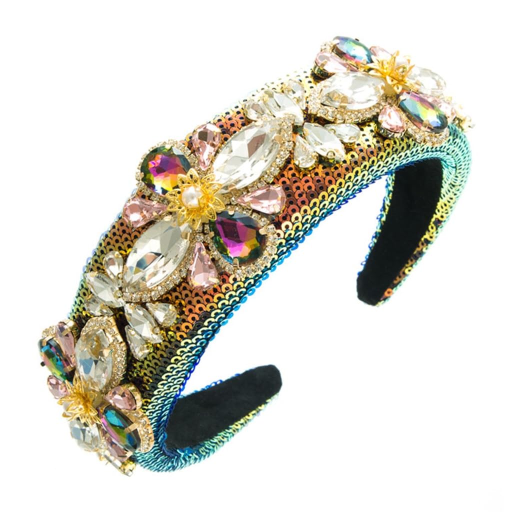 Bandeau Baroque Vintage JFDBGU : Serre-tête de haute joaillerie avec paillettes