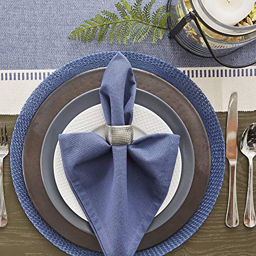 DII Dobby Stripe Woven Table Runner, 13x72-inch, French Blue by DII - Image 7