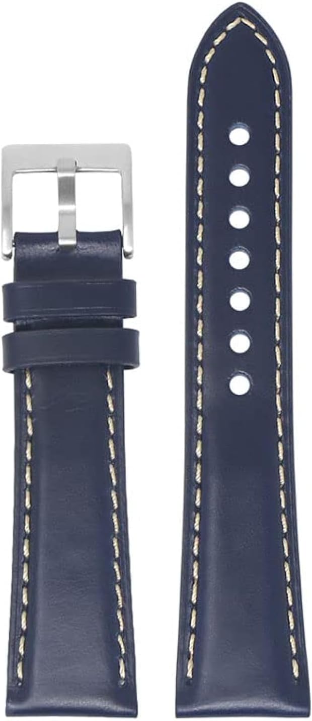 StrapsCo Vintage Padded Leather Quick Release Watch Band Strap - Choose Your Color/Length - 18mm 19mm 20mm 21mm 22mm