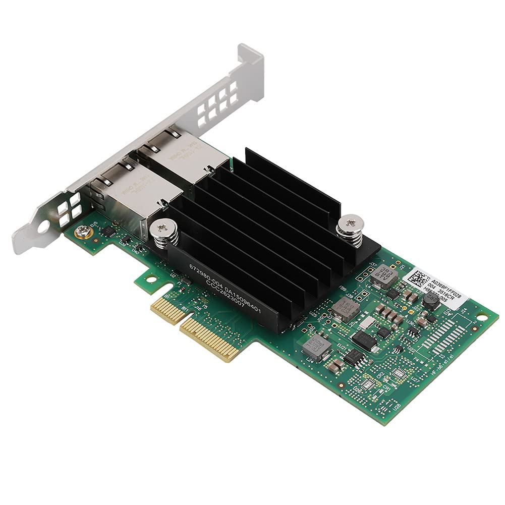 KUIDAMOS Scheda LAN Gigabit Ad Alta Velocità a 2 Porte per Adattatori X550-T2, Supporta Connessioni Ethernet da 10 Gbps, Ideale per Server e Computer Industriali, PCI Express 3.0