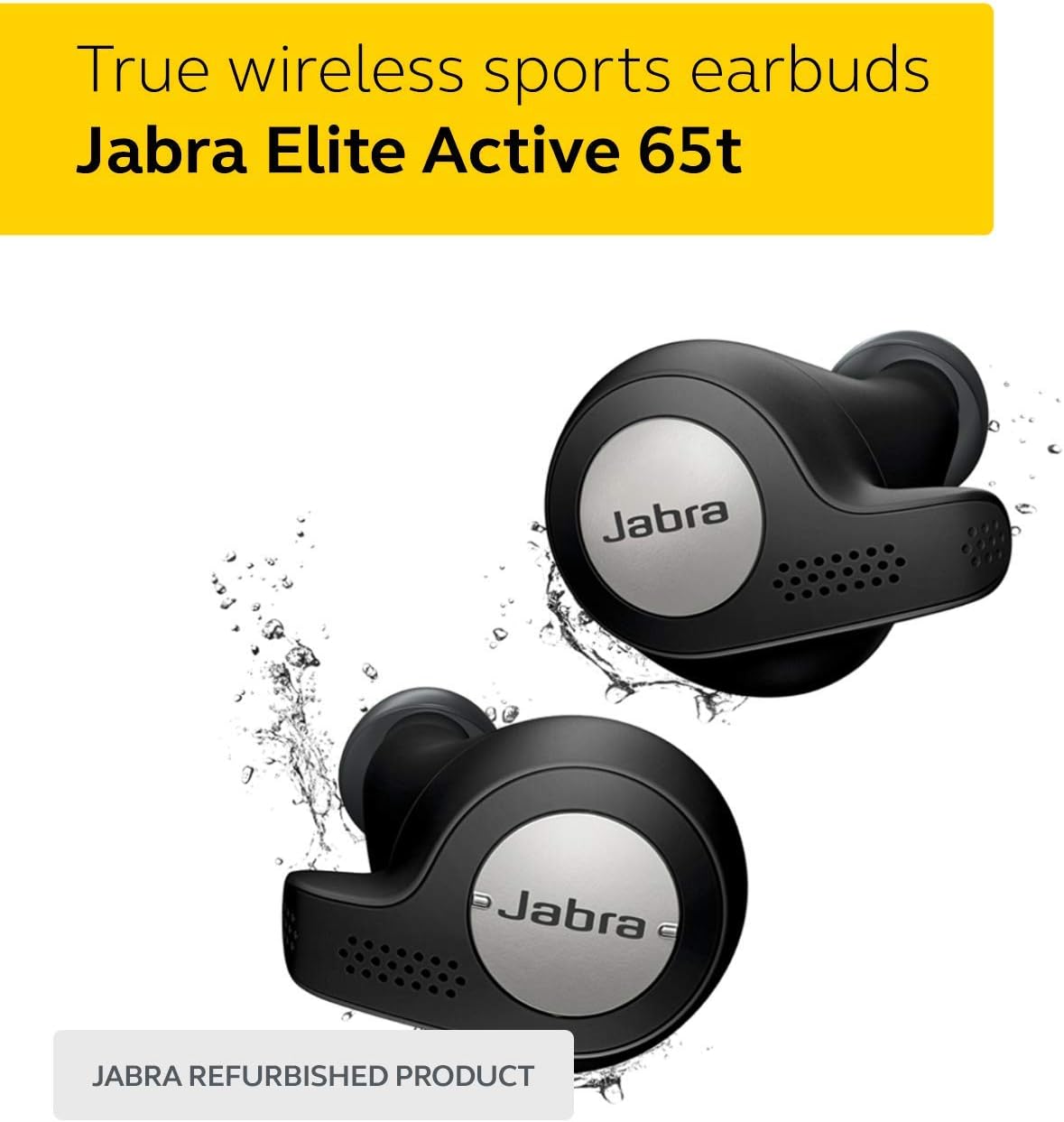 Jabra Elite Active 65t earbuds inside their charging case
