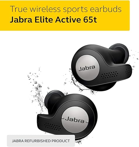 Miniatura 2 de Jabra Elite Active 65t Auriculares deportivos inalámbricos con compatibilidad con Alexa con funda de carga (renovados) Negro