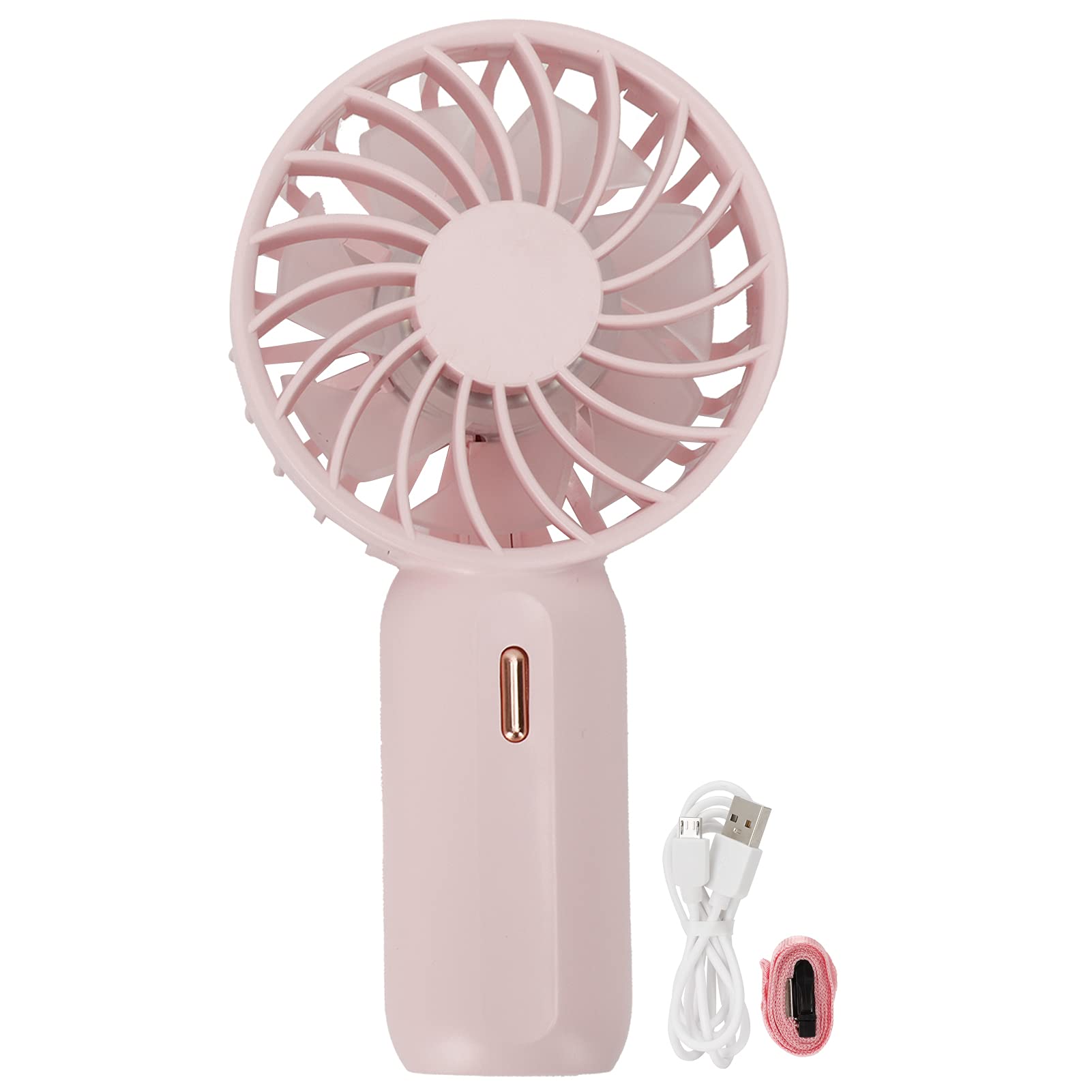 Pilipane Mini Portable Fan , USB Rechargeable Fan , Powerful Handheld Fan for Stylish Girl Women Travel Indoor Outdoor , 4 . 5 x 2 . 4 x 1 . 2 In Hand Held Fan with USB Cable and Hanging Rope