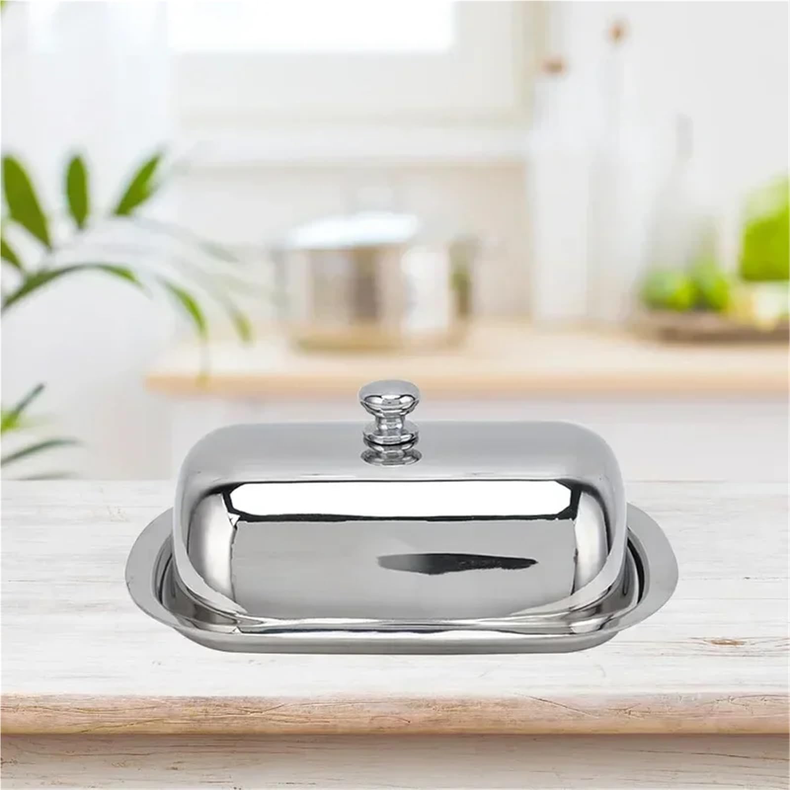 Contenitore for burro, contenitore for con coperchio, for pane e , for biscotti Per Vasellame(Stainless steel lid)