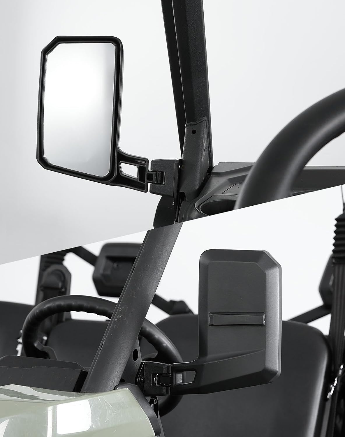 KEMIMOTO Side Mirrors, Fit Factory Doors Large Convex Adjustable UTV Rear View Mirrors, Compatible with Can-Am Defender & Defender Max, OEM Replace 715008100