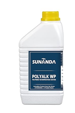 SUNANDA Polyalk WP waterproofing solution for External Wall, Terrace, Roof Slabs, Sunk portion, Watertanks, Balcony 1 Kg