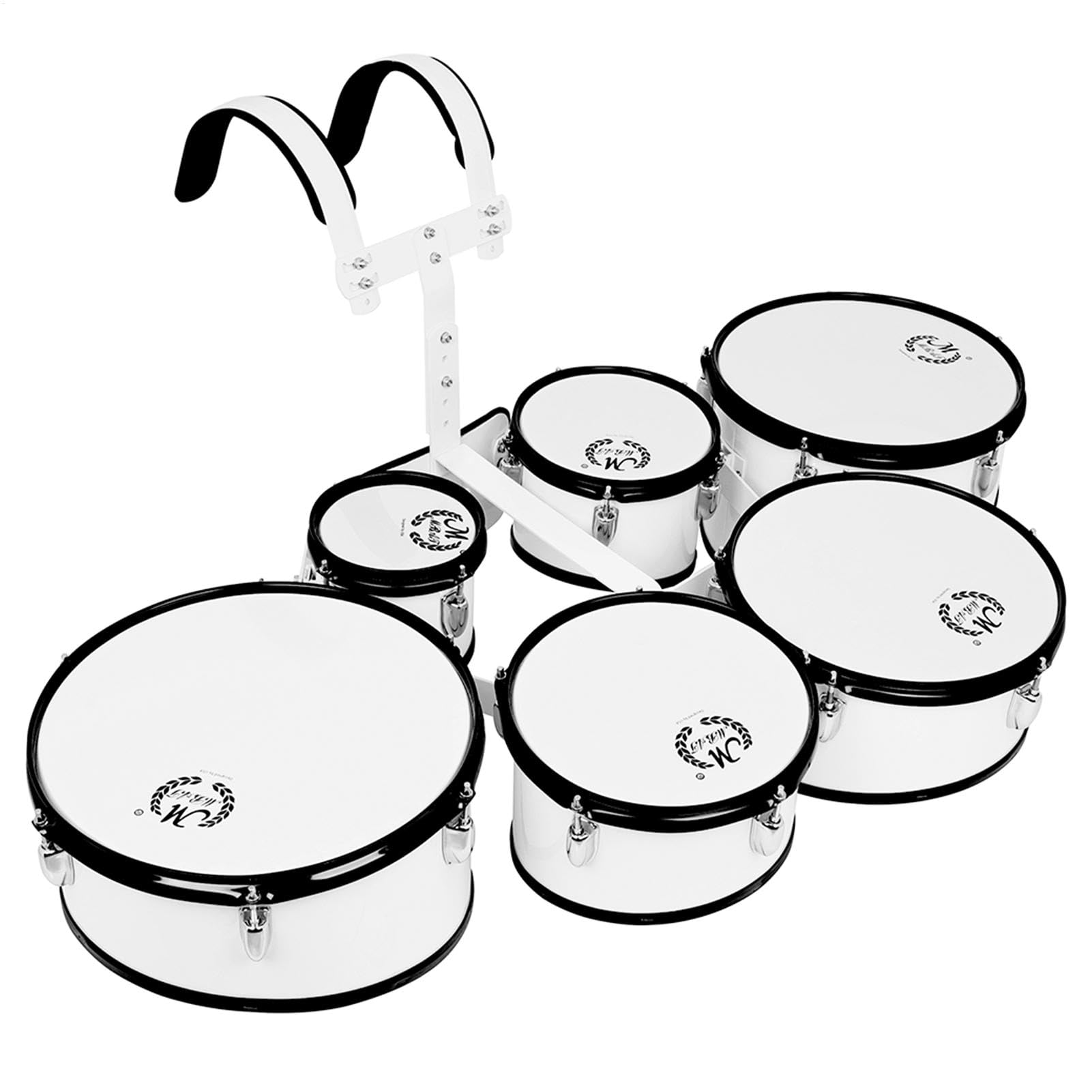 Marching Tenor Drum,Alloy Steel Marching Drum Set | Corps Depth Quintet with Drumsticks, Marching Quints for Beginners Teens Adults