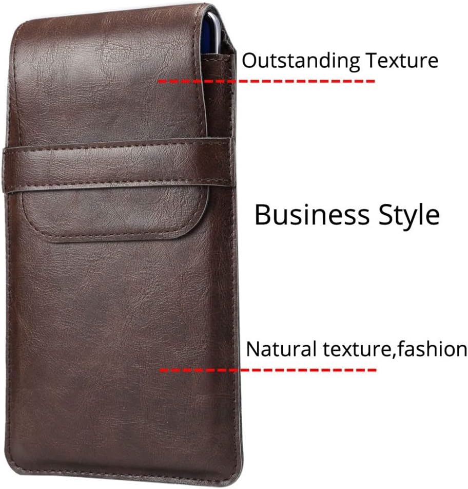Universal 4.8-6.9inch Slim Anti-Drop Mobile Phone Waist Belt Clip Bags Case Cover with Magnetic Buckle (Color : Black Size : L Code 18 * 10cm) (Brown L Code 18 * 10cm)