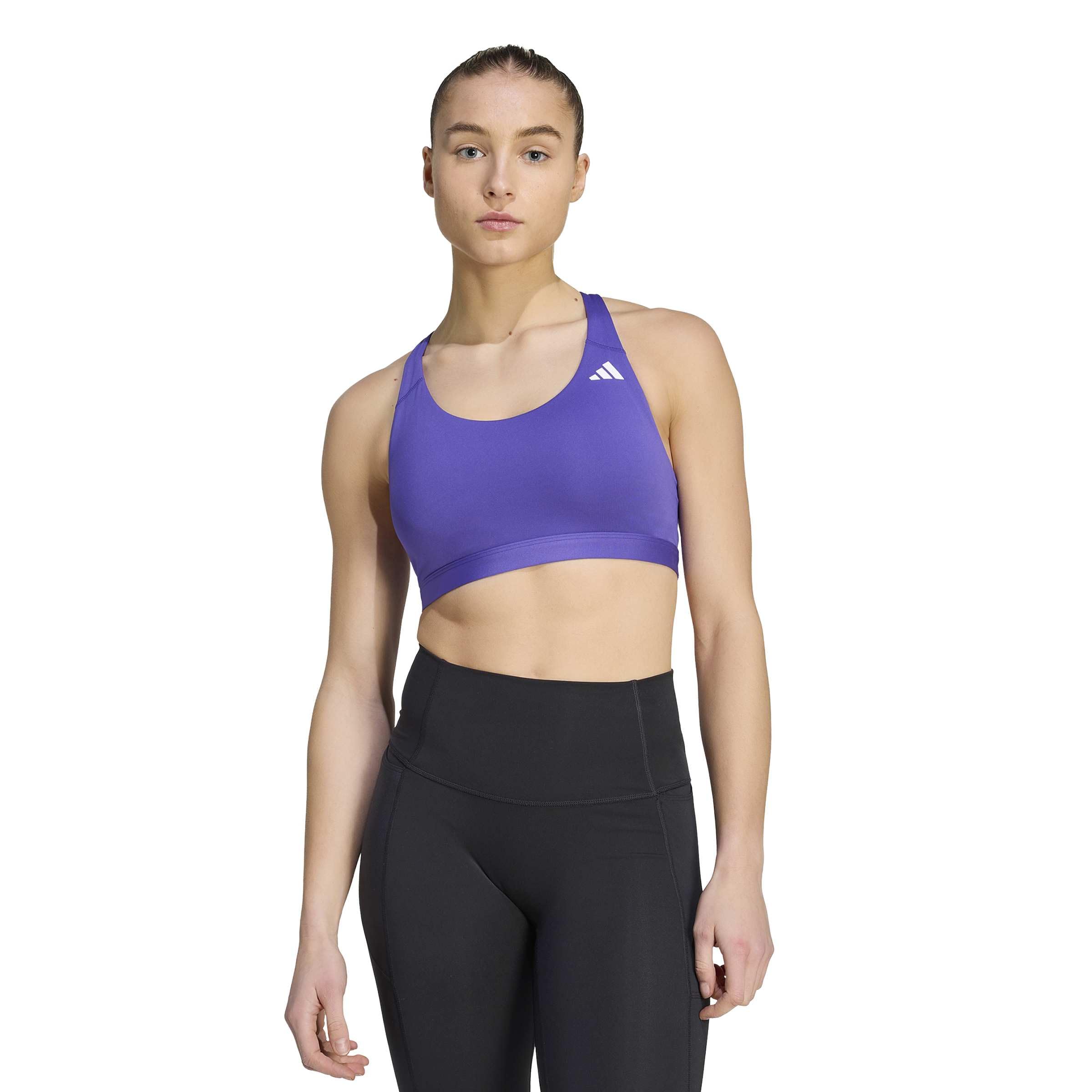 adidas Kobiety Optime Essentials Workout Medium Support Bra, Pure Purple, XS