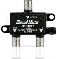 Canal Master CM-3212HD 2-Way Splitter Poder Passando para sinais de TV Antena e Cabo