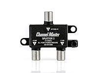Vista 1 de Channel Master Splitter 2 Divisor de 2 vías distribuye la señal de antena digital HDTV a 2 televisores, una entrada y dos salidas, paso