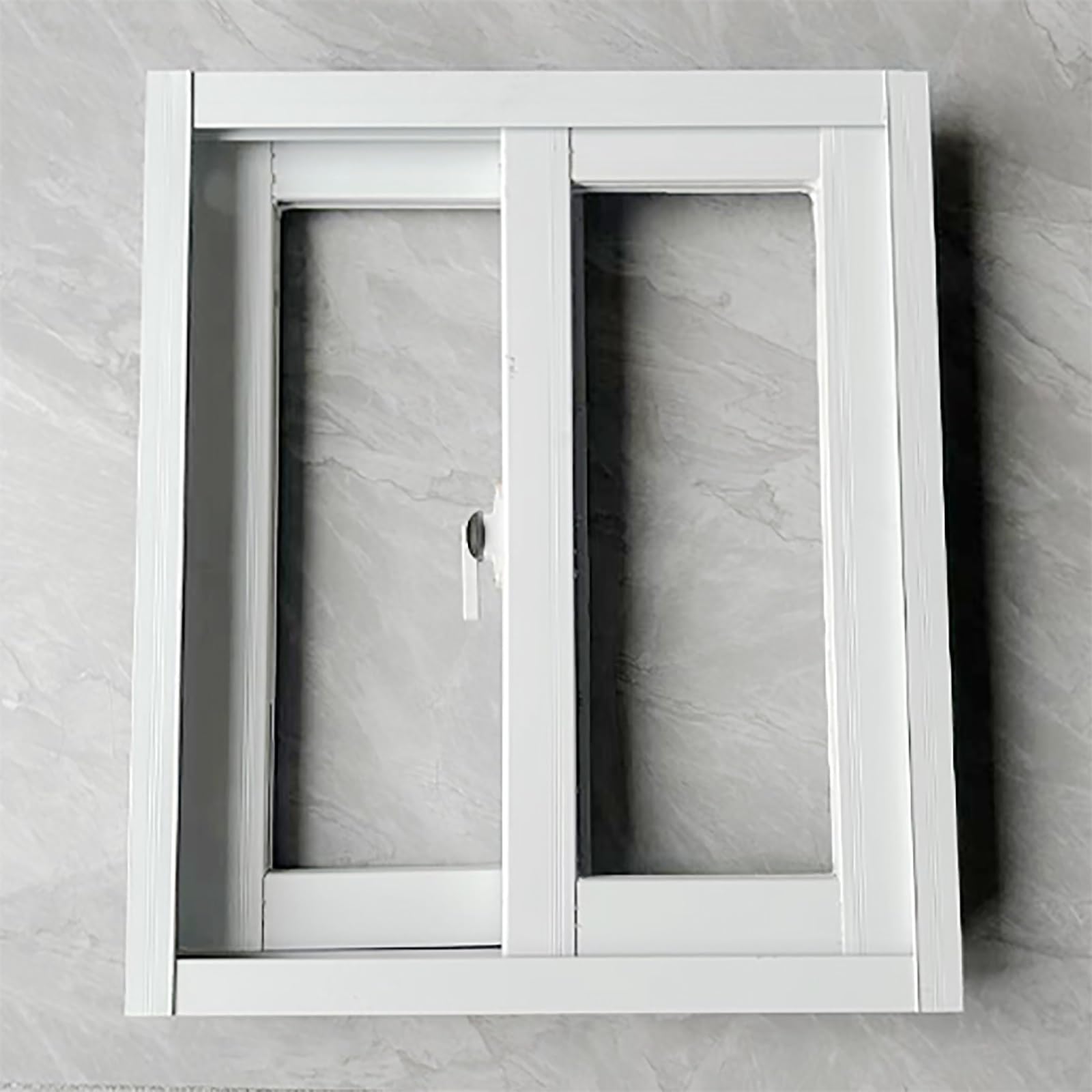 THNSAWX Basement Slider Window with Screen, Aluminum Horizontal Sliding Window, Household Shed Windows with Tempered Glass, Bathroom Replacement Windows(White,W80xH80cm/W31.5xH31.5in)