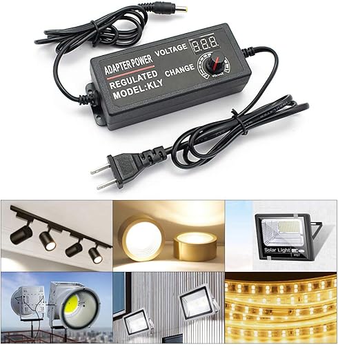 Miniatura 14 de Adaptador de corriente ajustable de 3-24 V, 2 A, fuente de alimentación variable universal de conmutación de 48 W, 100-240 V CA a CC 5 V, 6 V, 9 V