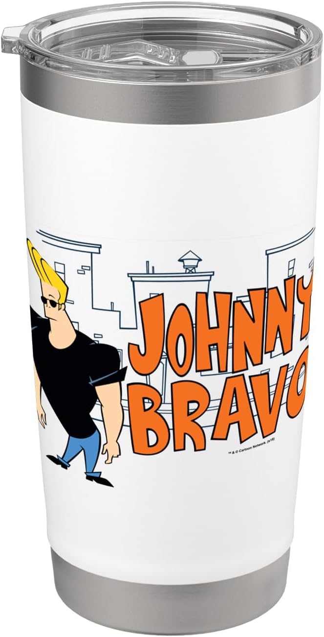 Johnny Bravo City Logo Stainless Steel Insulated Tumbler