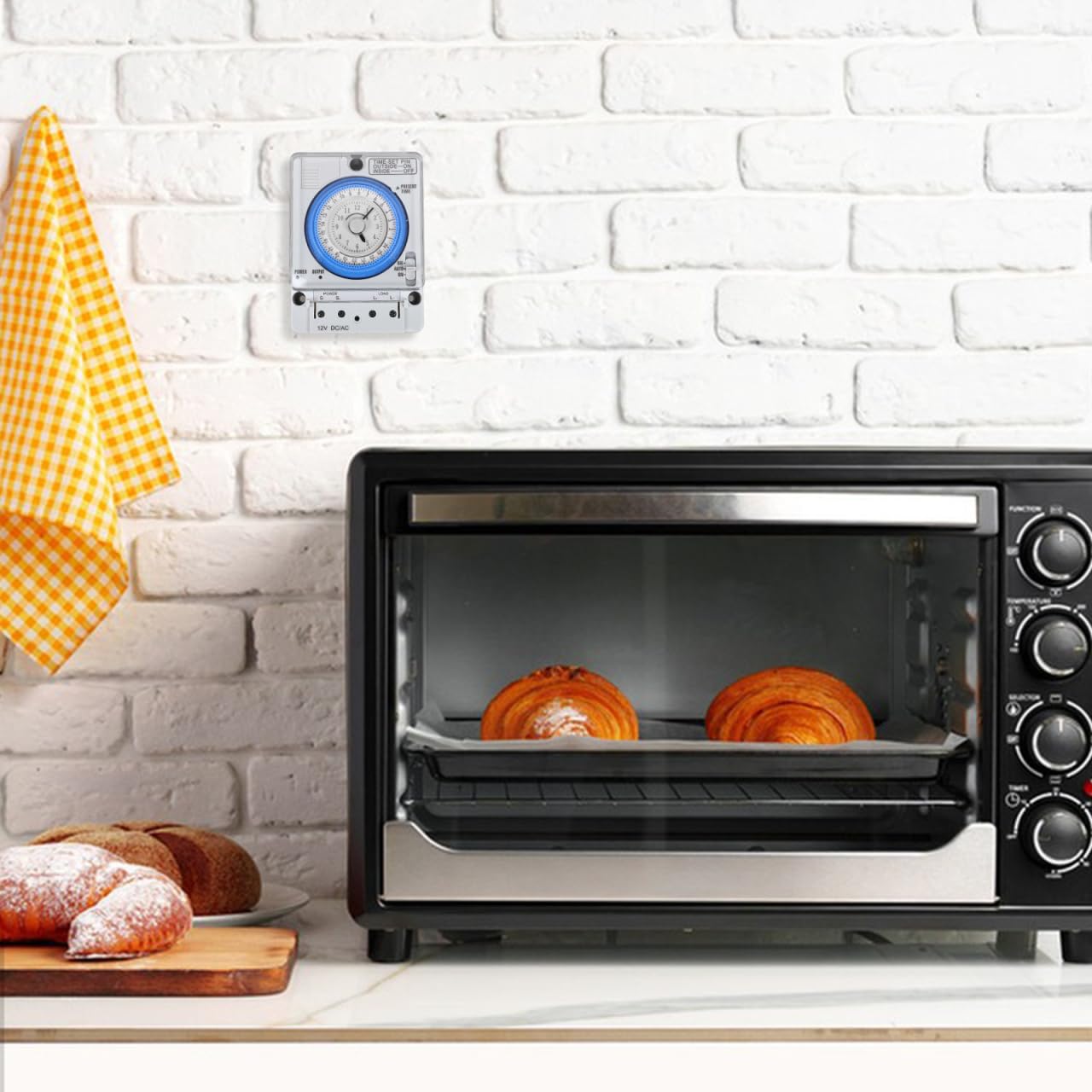 ABOOFAN Pulsante timer meccanico per secchio industriale cucina 12 V/dc