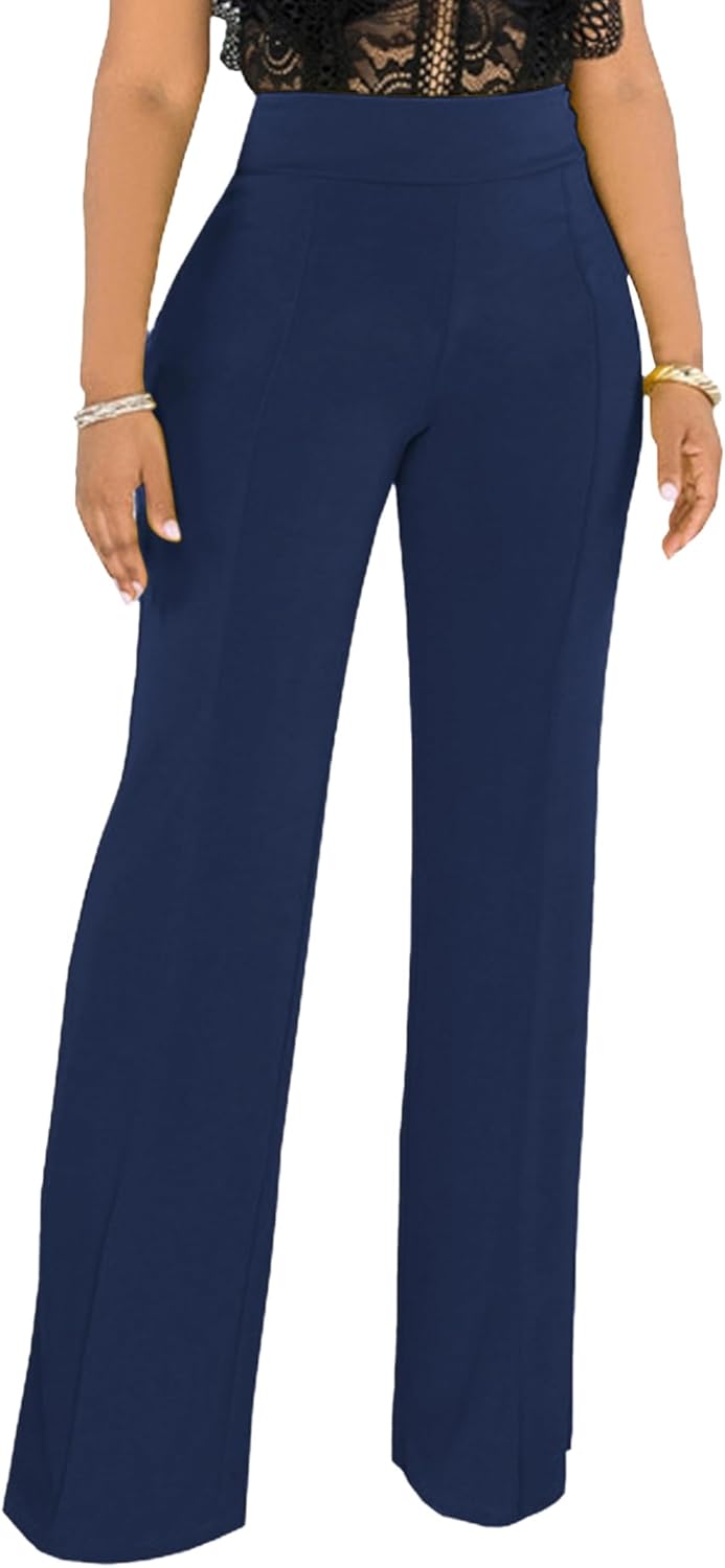 Hoefirm Work Pants for Women Business Casual Stretch Tall Straight Leg Slacks High Waisted Yoga Dress Pants