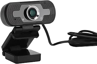 Bewinner Web Camera, 1080P HD Webcam, USB2.0 Wired Computer Webcam, Intelligent Focusing, for Live Delivery Online Class Teaching Video Chat Remote Conference Live Broadcasts Meeting