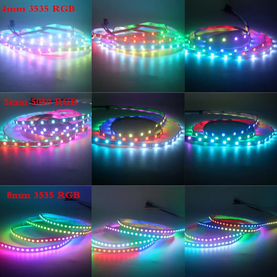 Tira LED RGB 2 metros 8mm 3535smd 144 led/m WS2812B miniatura 3