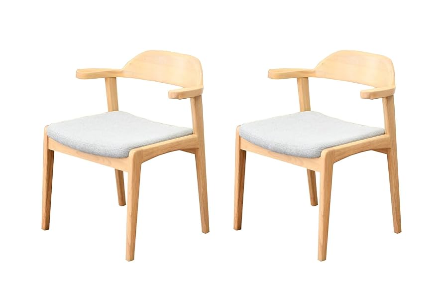 Amazon｜ダイニングチェア 2脚セット 椅子 アームチェア 肘付き