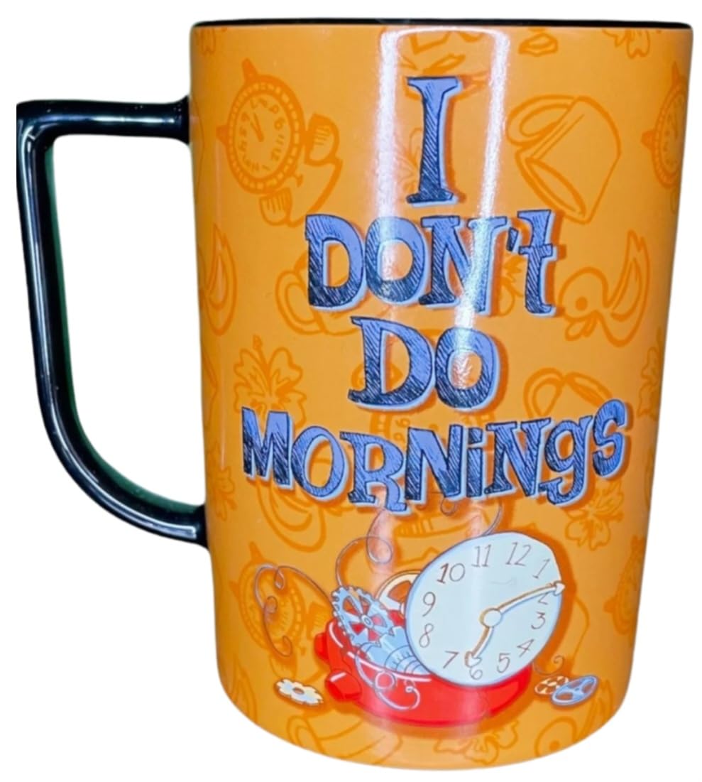 Disney Orange Stitch 'I Don't Do Mornings' 16oz Ceramic Mug - Image 2