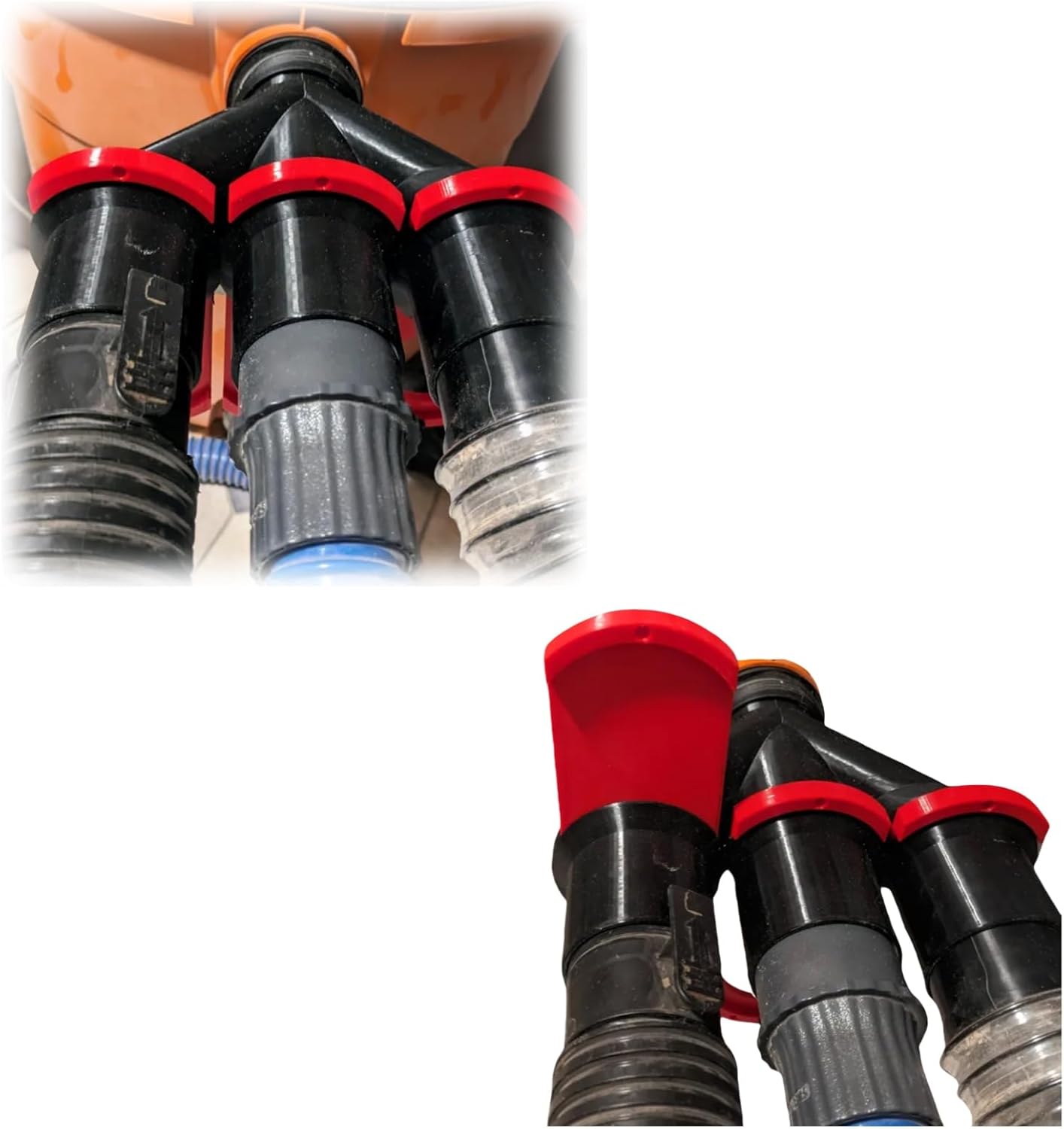 3-Way Vacuum Splitter Kit with Blast Gates, Heavy-Dust Ports for 2-1/4" Shop Vacs, Bolt or Glue Mount, Chisel-Clear Slot Design