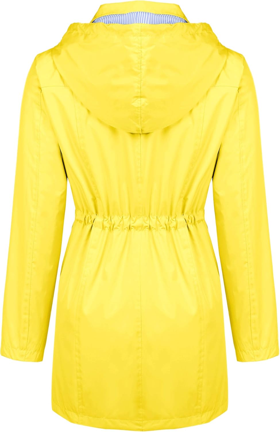 Women Rain Jacket Waterproof Long Hooded Windbreaker Lined Lightweight Outdoor Hiking Raincoat Trench Coats S-XXL - Image 3