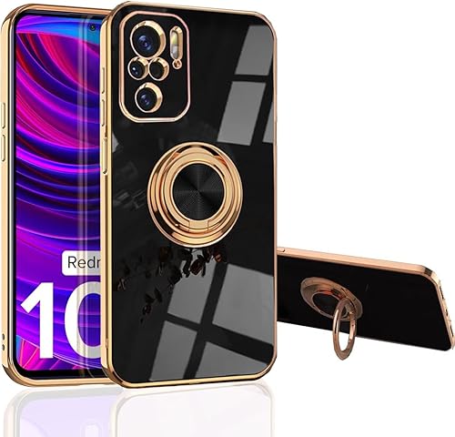 Poco M5s  Redmi Note 10  Note 10s Case Soporte de 360 - Soporte magnético para automóvil Tecnología de galvanoplastia Funda de protección delgada