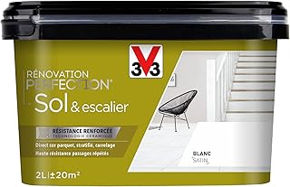 V33 Peinture de rénovation Sol & escalier, Rénovation perfection Blanc satin 2L