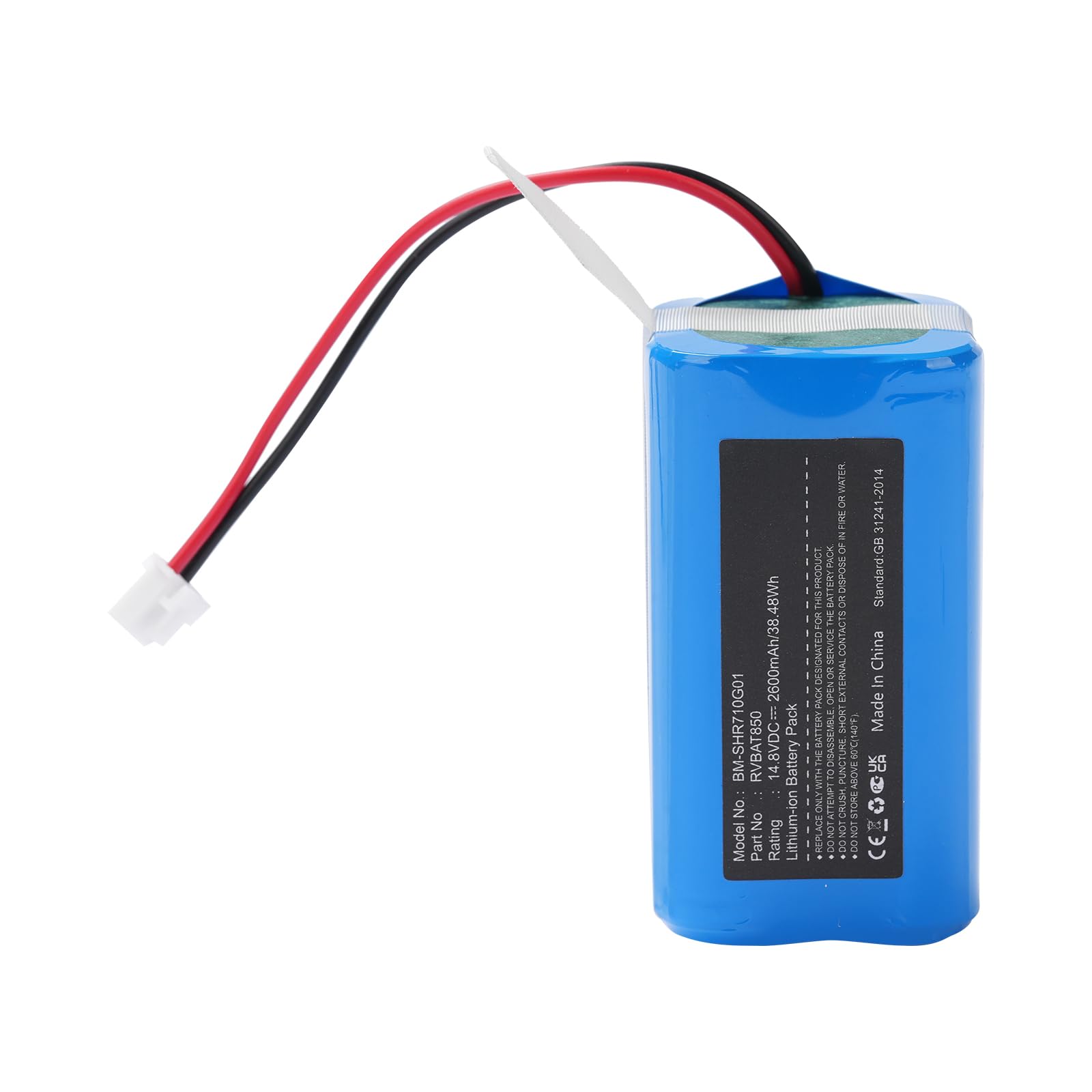 Replacement Battery For Shark ION Robot Vacuums (R76, UR755, RV2400, Etc.) - 2600mAh 14.8V Li-ion