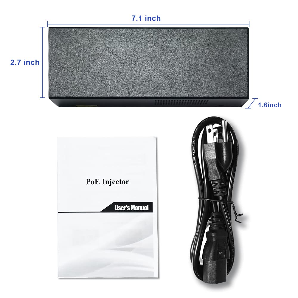 PE90-BT | Iniettore Gigabit Ultra PoE++ da 90 W, adattatore Ethernet, conforme a IEEE 802.3bt/at/af, porte RJ-45 schermate 10/100/1000Mbps, alloggiamento in metallo, Plug and Play