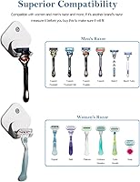 Vista 3 de Soporte de maquinilla de afeitar para pared de ducha, gancho de ducha para maquinilla de afeitar, soporte autoadhesivo para maquinilla de afeitar