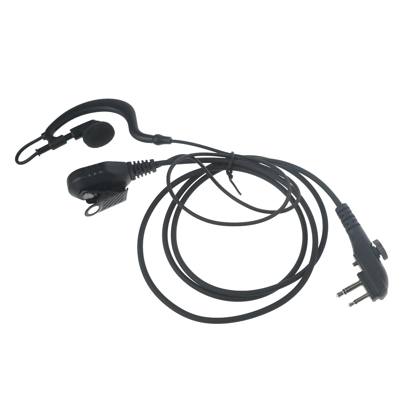 Auricolare PTT A 2 Pin Con Microfono E Vite Di Bloccaggio Per Radio HYT TC-580, TC-446S, TC-600