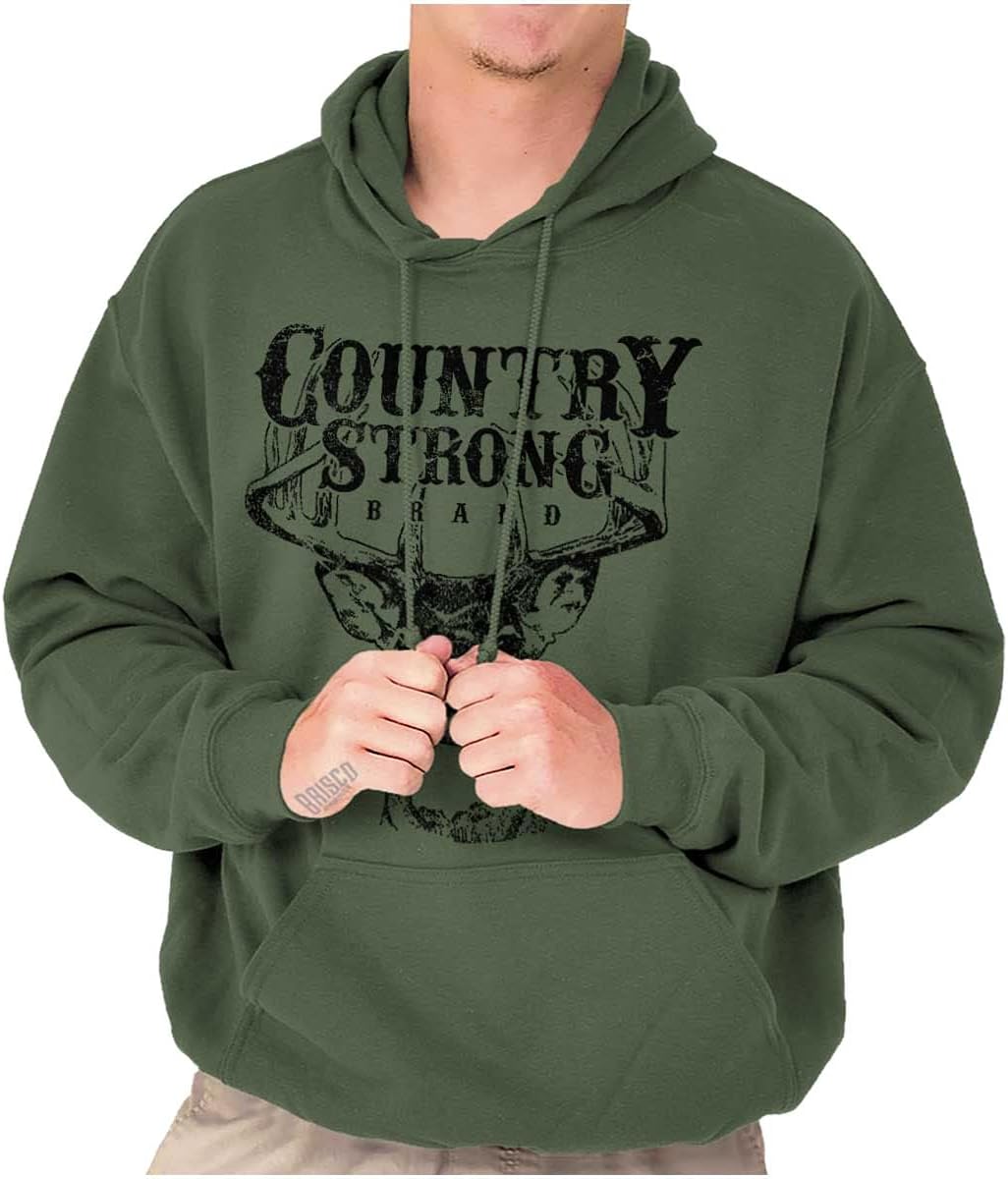 Brisco Brands Country Strong Buck Hoodie Sweatshirt Women Men