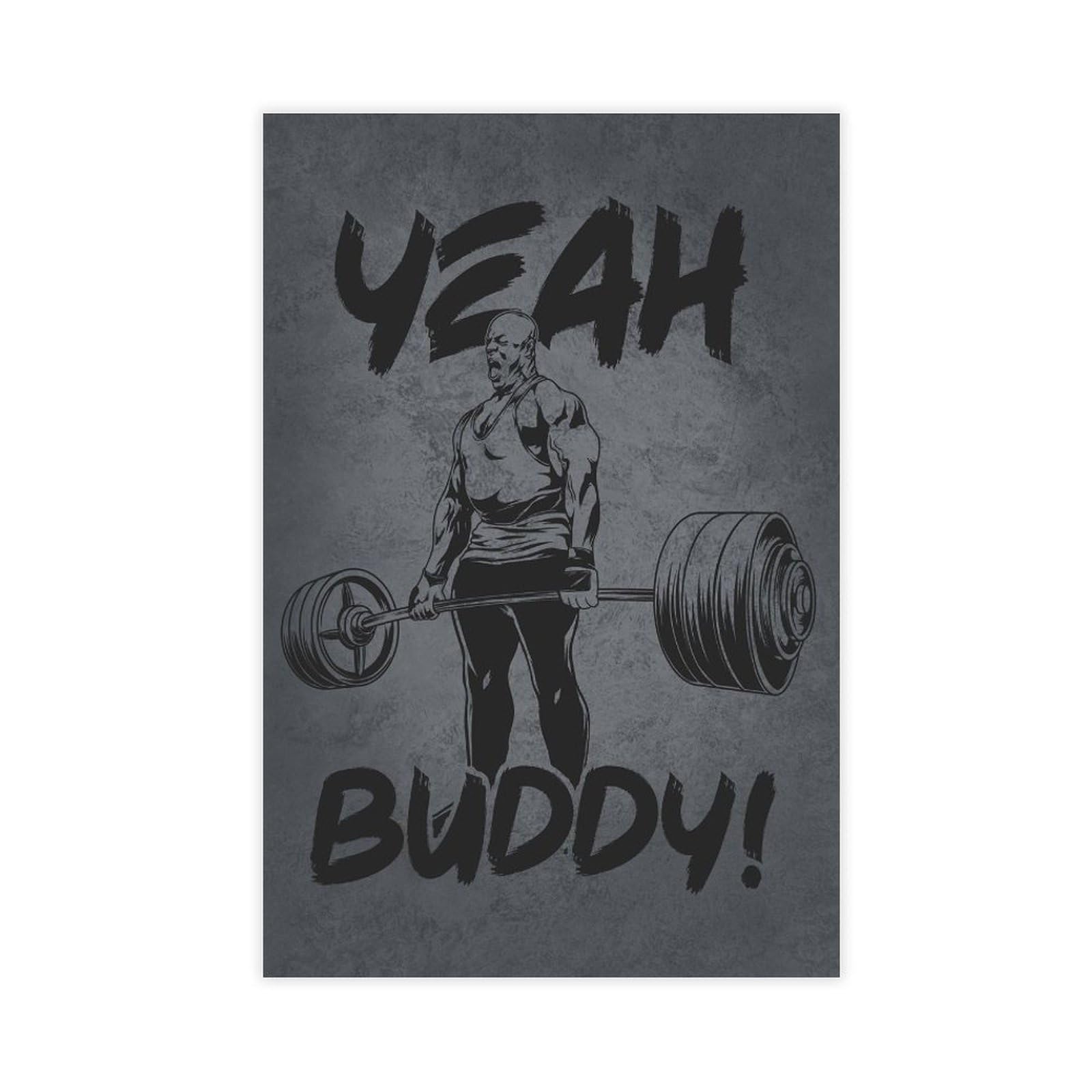 Piank Yeah Buddy Ronnie Coleman Inspirational Wall Art Motivational Poster Poster Motivation Wall Quotes Art For Office Decor 20X30inch(50X75cm)