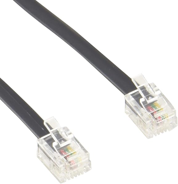 ミヨシ モジュラーケーブル 2m 6極4芯/2芯 電話ケーブル ホワイト TC-402WH - 3